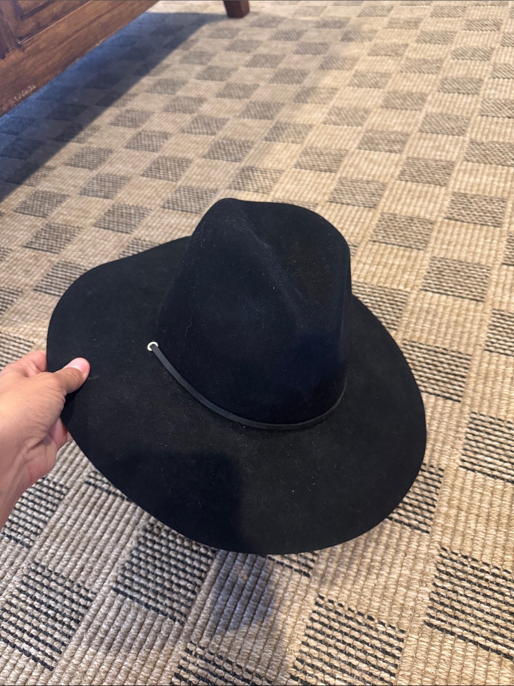 BRIXTON Black Wide-Brim Wool Felt Hat